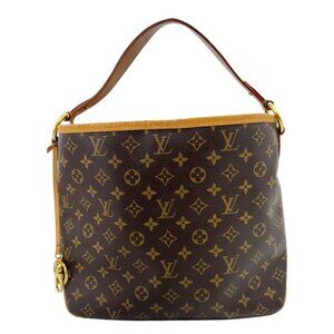 Louis Vuitton  Delightful MM NM Damier Ebene Hobo Shoulder Bag Brown